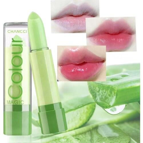 Aloe Vera Color Changing Lipstick Nourish Long Lasting Lip Balm Lip Tint Moisturizing Lip Care Temperature Change Lip Makeup