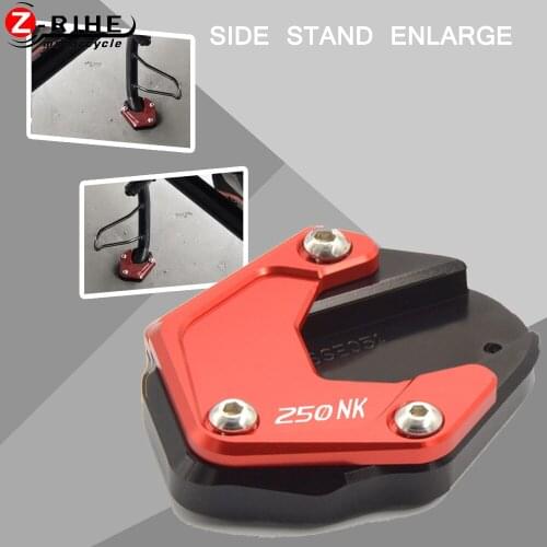 Motorcycle CNC Aluminum Side Stand Enlarger Plate Kickstand Enlarge Extension Pad Support Plate For CFMOTO 250NK CF250 2020 2021
