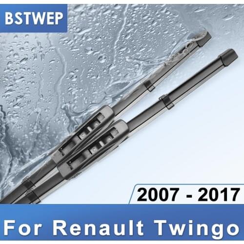 BSTWEP Wiper Blades for Renault Twingo Fit Push Button / Bayonet Arms Model Year from 2007 to 2018