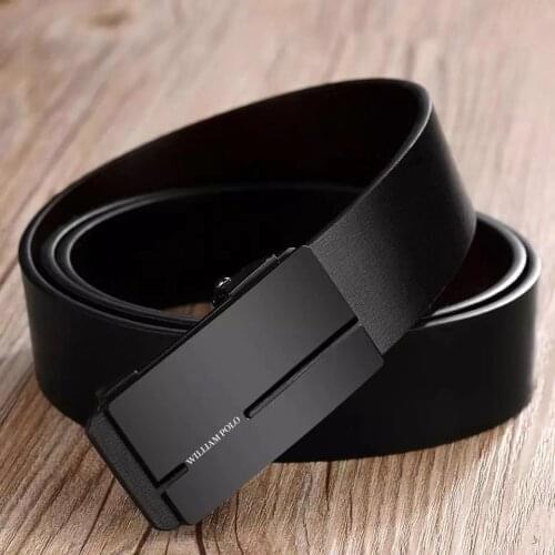 Mens Genuine Leather Belt Luxury Brand Designer Leather with Automatic Buckle Belt PL18335-36P