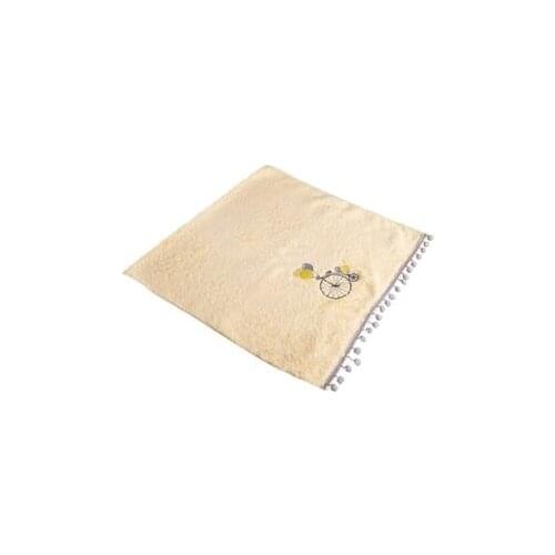 DowryWorld-Flying Bicycle Hand Face Towel Yellow 100% Cotton