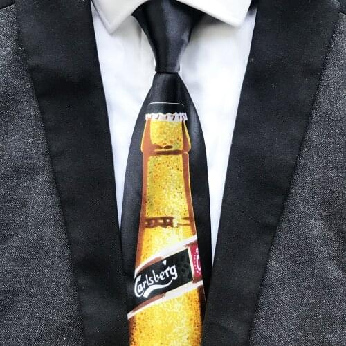 9cm New Designer Mens Ties Personality Novelty Necktie Corbatas for Beer Club Anniversary Party