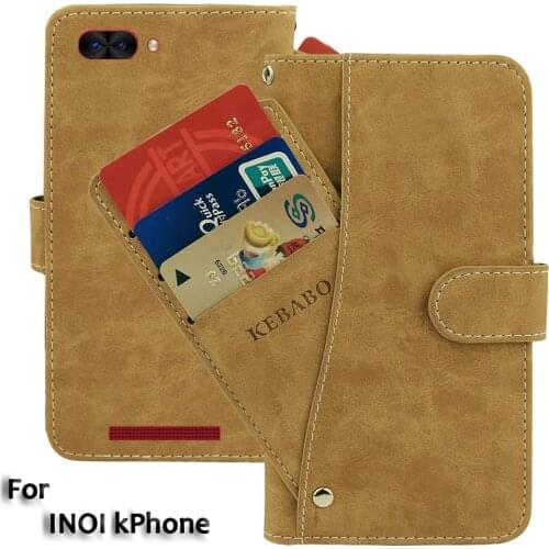 Leather Wallet INOI kPhone Case Flip Retro Vintage Leather Front Card Slots Cases Cover Business Phone Protective Bags