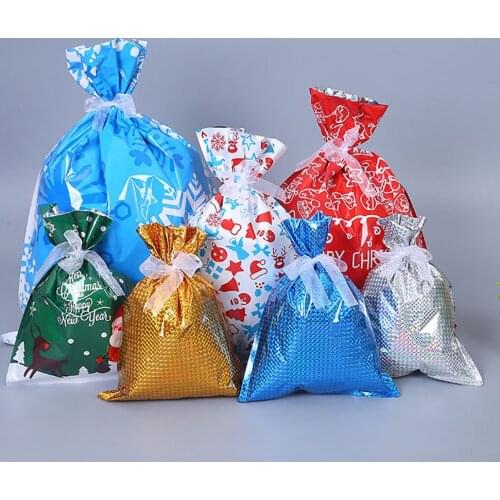 Christmas candy bag Christmas gift bag storage bag Santa Claus snowflake gift bag New Year lucky bag