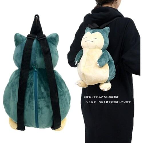 New Snorlax bean bag Snorlax Plush Backpack Cosplay Cartoon Multi Function Shoulder Bag Girl handbag mochila Gifts For Children