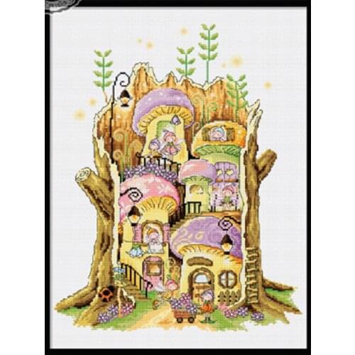 OP142Home Fun Cross Stitch Kit Package Greeting Needlework Counted Kits New Style Joy Sunday Kits Embroidery