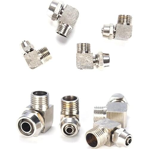 Pneumatic Fittings Hose Tube M5 1/8'' 1/4'' 3/8'' 1/2'' Male Thread Pneumatic Fast twist Fittings Elbow Quick Joint Connector