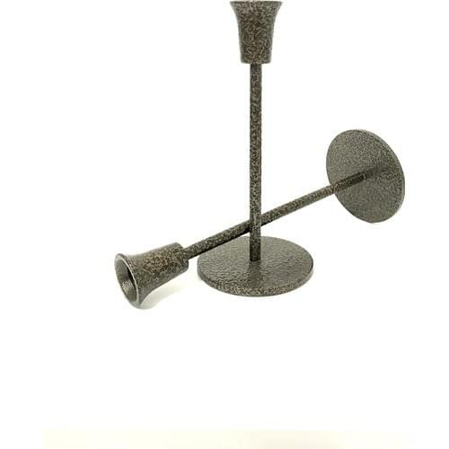 Mumsema Gift Decorative 2'li Gold Black Candlestick & Candle holder