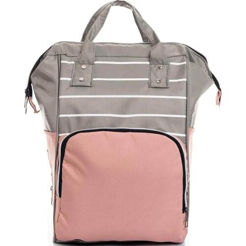 Powder Gray Mother Baby Care Bag-Height 43 cm Width 33 cm depth 20 cm