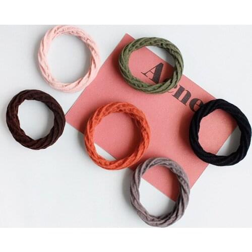 1PCS Hot Sale Girls soft Elastic Hair Band Candy Color Hair Rope Headband Children Gift Hair Accessories Tie GumHeadwear