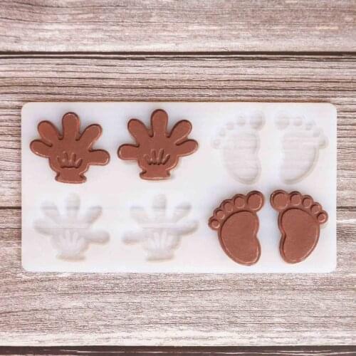 Cartoon palms Shape Chocolate Stencil Mold Sharp End Stripe Shape Transfer Sheet Cake Edge Decoration Silicone Chablon