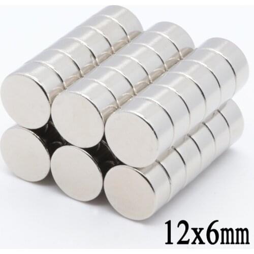 50pcs N35 12x6 mm Super Strong Powerful Neodymium Magnets NdFeB Rare Earth Craft DIY 12x6mm