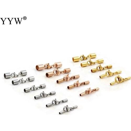 Stainless Steel Bracelet Cord Clasp Connectors Diy Fingdings Metal Buckle Lobster Clasps Necklace End Link Jewelry Making Clasp