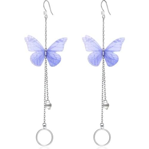 ZEMIOR 925 Sterling Silver Drop Earrings For Women The Butterfly Shape Design Imitation Pearl Earring Party Fine Jewelry New