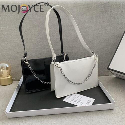 Women Underarm Bags Fashion Solid Ladies Baguette Handbags Soft PU Leather Fashion Designed Girls Small Shoulder Bags