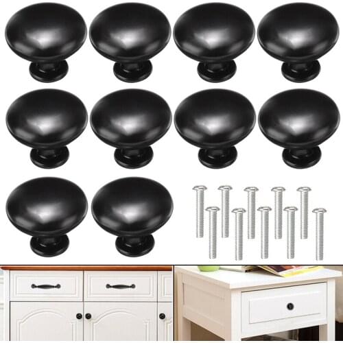 10Pcs Zinc Alloy Cabinet Drawer Knobs Round Pull Knob Door Cabinet Handels Furniture Hardware Pulls For Kitchen Home Cabinet