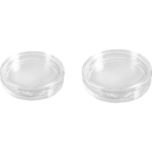 10 Pcs Transparent Small Plastic Coin Box 18Mm & 10 Pcs Small Round Transparent Plastic Coin Capsules Box 27Mm