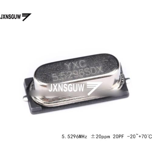 10PCS SMD passive crystal oscillator/HC-49SMD 5.5296MHz 20ppm 20PF X49SM55296MSD2SC