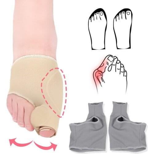 2Pcs=1Pair Toe Corrector Orthotics Feet Foot Care Bone Thumb Adjuster Correction Soft Pedicure Socks Bunion Straightener