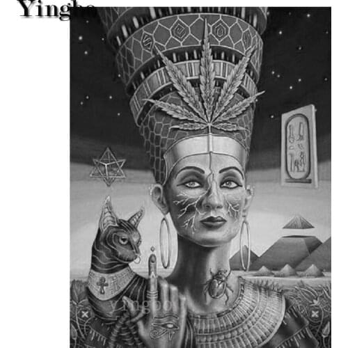 5D Diamond Painting Egyptian Witch Pyramid Full Square Round Drill Mosaic Embroidery Cross Stitch Kit needlework Home Decor Gift