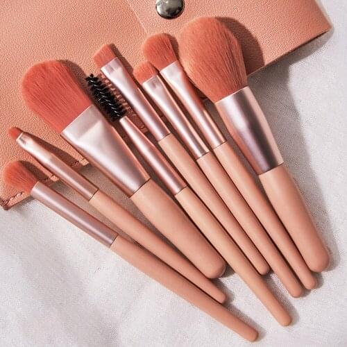 8 Pcs Makeup Brushes Sets Highlighter Eye Cosmetic Powder Foundation Eye Shadow Cosmetics Professional Eyebrows Soft Hair