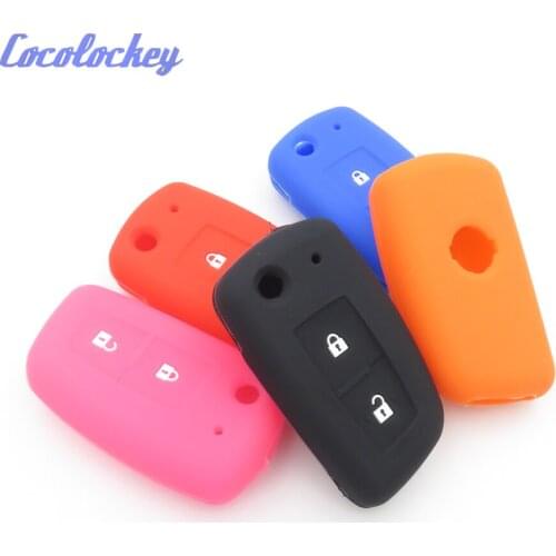 Cocolockey 2Buttons Silicone Car Key Cover Fob Shell Case for Nissan Qashqai J11 X-trail Murano MAXIMA 2 Buttons