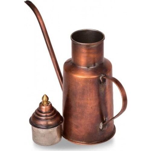 Handmade Pure Copper Olive Oil Dispenser Copper Oil Decanter Handcrafted Pitcher Jug Nickel Polished Surface Decorative Copper