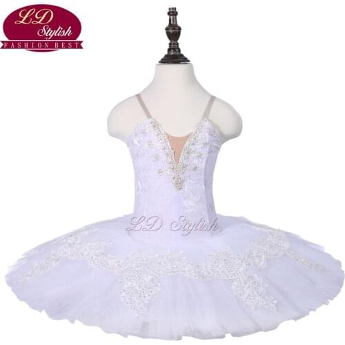 Children White Ballet Tutu The Sleepling Beauty Performance Dancewear Girls Ballet Dance Competition Costumes Kids Ballet Skirt