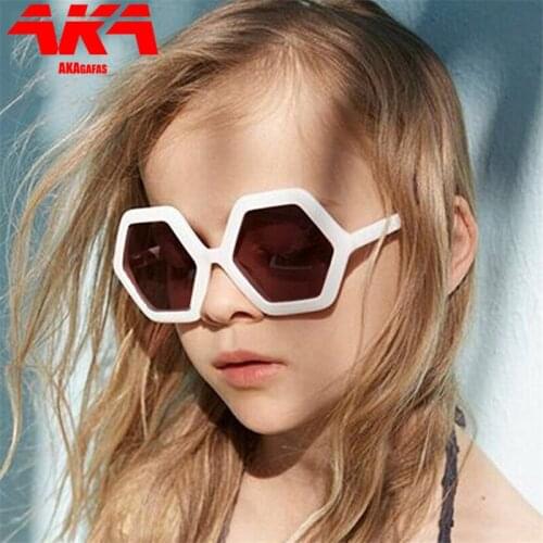 AKAgafas Kids Sunglasses Square 2021 Children Sunglasses Classic Brand Designer Cool Eyeglasses Cute Hexagon Shades for Boy Girl