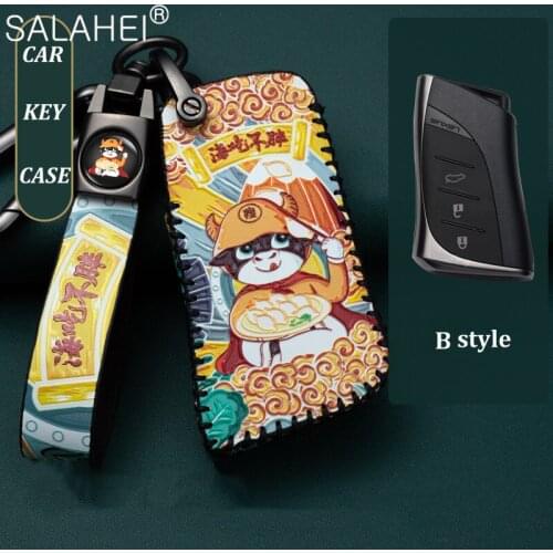 Hot Sale Leather Car Remote Key Case Cover Holder For Lexus IS ES GS GX LS500H NX RX LX LC RC 200 250 570 2018 2019 Accessories