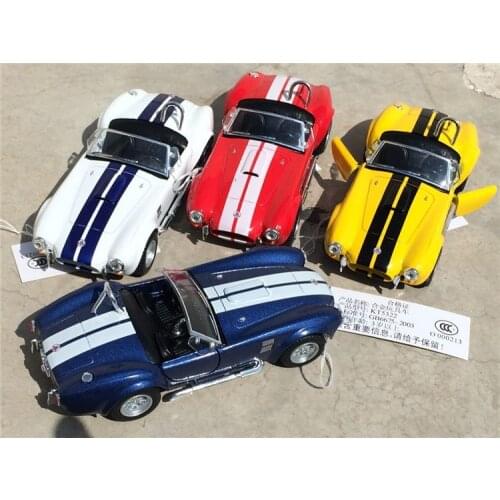 Wholesale alloy die-cast car model children toy car best gift 1:32 1965 Shelby Cobra for ford Kids gifts