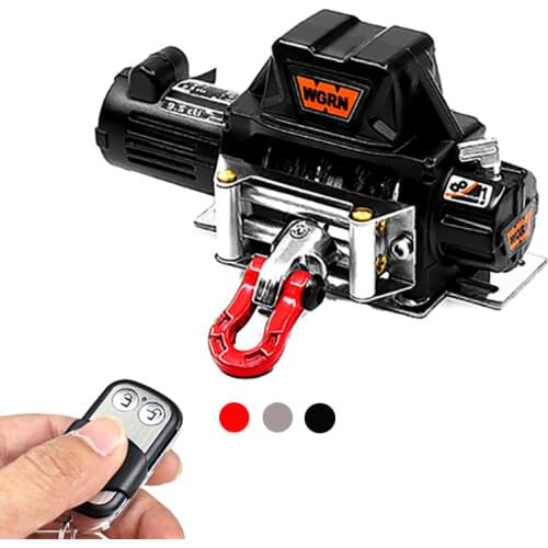 Metal Automatic Winch Wireless Remote Controller System for 1:10 RC Crawler Car Axial SCX10 90046 Traxxas TRX4 Redcat