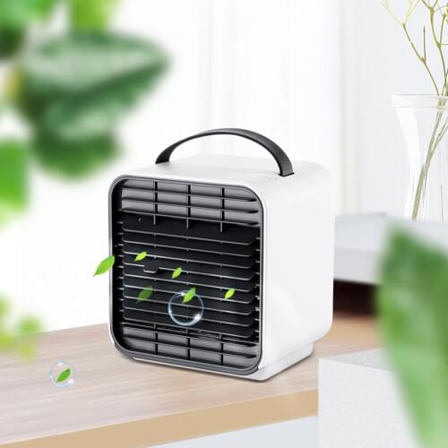 Mini Air Cooling Fan Portable Desktop USB Powered Rechargeable Negative Ion Mini Electric Fan 3 Wind Speeds Adjustment Cool Fan