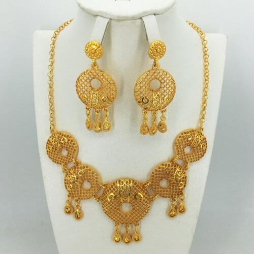 Fashion jewelry woman jewelry set necklace earrings pendant romantic jewelry wedding jewelry party travel jewelry