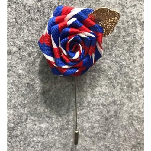 10Pcs/Bag Handmade Europe Style Fashion Silk Rose Artificial Flower Men Mens Brooch Corsage Suit Accessory Boutonniere Flowers