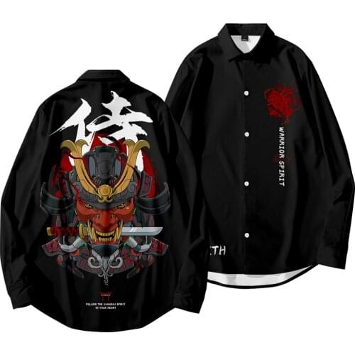 2021 Mens Casual Loose Shirt Long Sleeve Blouse Stand Collar Fashion Tops Black Print Streetwear Oversize 6XL