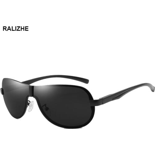 Men Fashion Polarized Sunglasses Oval Rimless Male Black Sun glasses Brand Designer Night Vision Dirving Classic Eyewear UV400