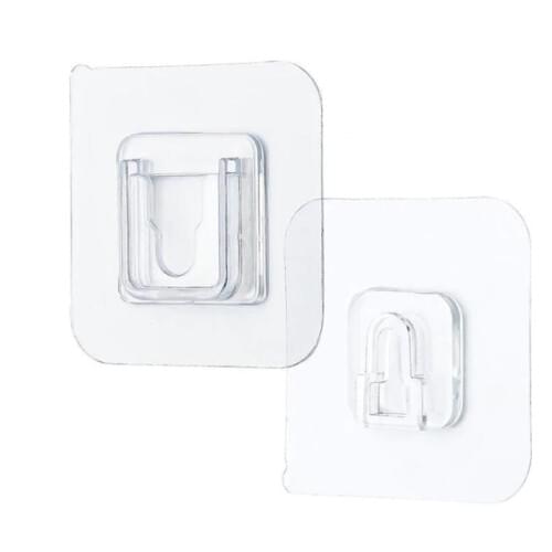 5Pairs Home Double-sided Adhesive Wall Hooks Hanger Strong Transparent Suction Cup Sucker Wall Storage Holder for Kitchen