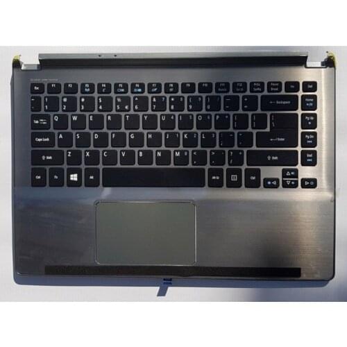 98% NEW for Acer Aspire V5-472 V5-473 v7-481 Palmrest & Keyboard Topcase cover upper case KB bezel gray cover upper black keys