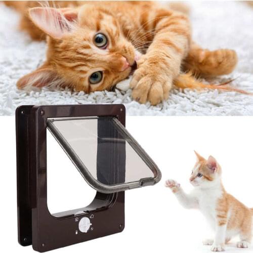 Pet Flap Door Detachable Door for Cat Dog Simple Installation Pet Gate Door Adjusting Knob