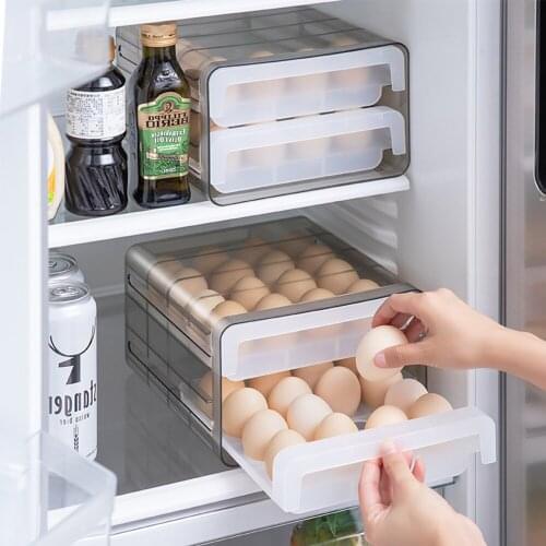Plastic Egg Storage Box Kitchen Tools Refrigerator Storage Box Outdoor Picnic 18 Grid Food Container Multifunctional Egg Crisper