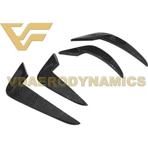 Suitable For 14-20 BMW 2 Series F87 M2 M2C Carbon Fiber Front Bumper Spoiler Splitter Canards