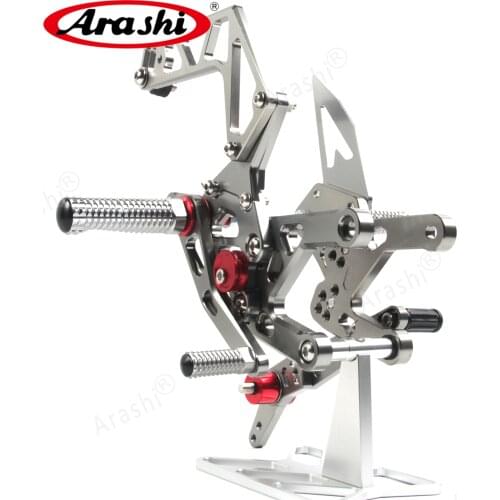 Arashi Motorcycle Footrest For YAMAHA YZF R1 2015 - 2019 CNC Adjustable Foot Pegs Rider Rearset YZF-R1 R1M R1S RN32 2016 2017