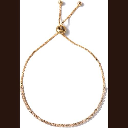 Simple Shinny Crystal Exquisite Adjustable Chain Bracelet Female Rose Gold Silver Charm Bracelets for Women Hand Accessories