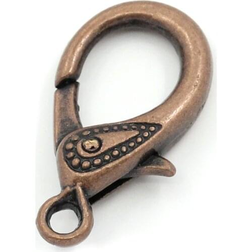 Doreen Box Lovely Lobster Clasps Findings Antique Copper 3.1x1.7cm,10PCs (B24600)