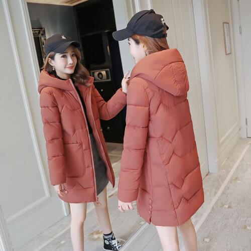 Womens Winter Jacket 2020 New Medium-long Down Cotton Female Parkas Plus Size Winter Coat Women Slim Ladies Jackets And Coats