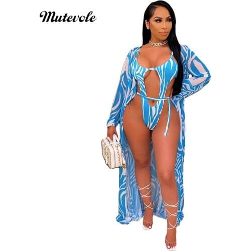 Mutevole Tie Dye Print Two Piece Swimsuit for Women Summer Beach Swimwear Sets Spaghetti Strap Bodysuit and Long Sleeve Kimono