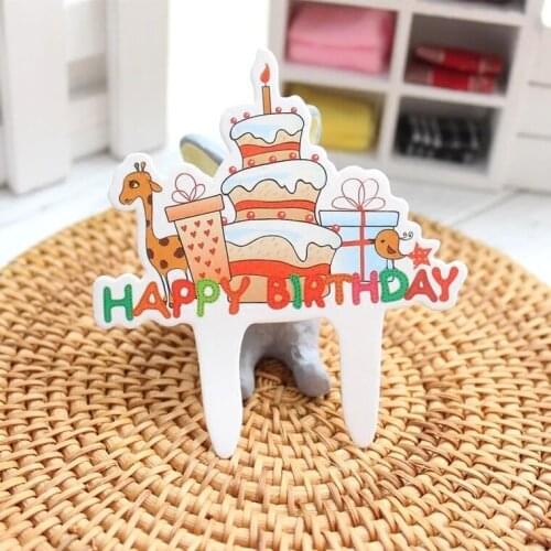 Giraffe birthday letter 50pcs cakeCake decorating Happy birthday Party Supplies Cupcake Tutu Cake birthdaydecorations