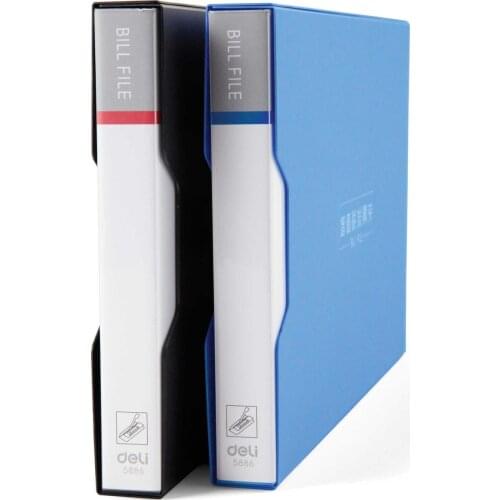 1pcs 5355 invoice clip / financial office data folder / small folder black / blue