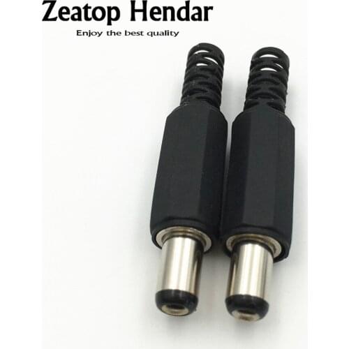 100Pcs 5.5mm X 2.1mm X 9mm 5.5*2.5*9mm Male Power Jack DC Plug Solder Tip Connector for Camera LED